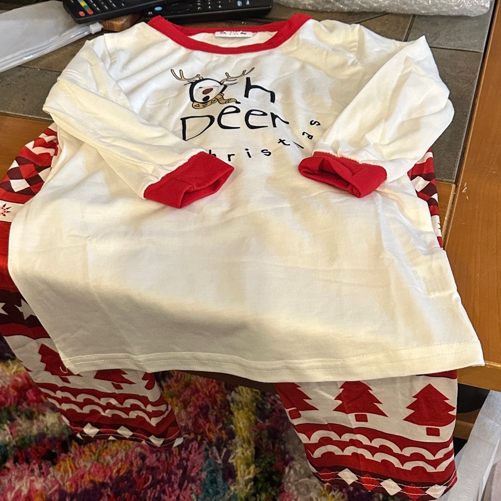 Red and White Christmas Pajama Set